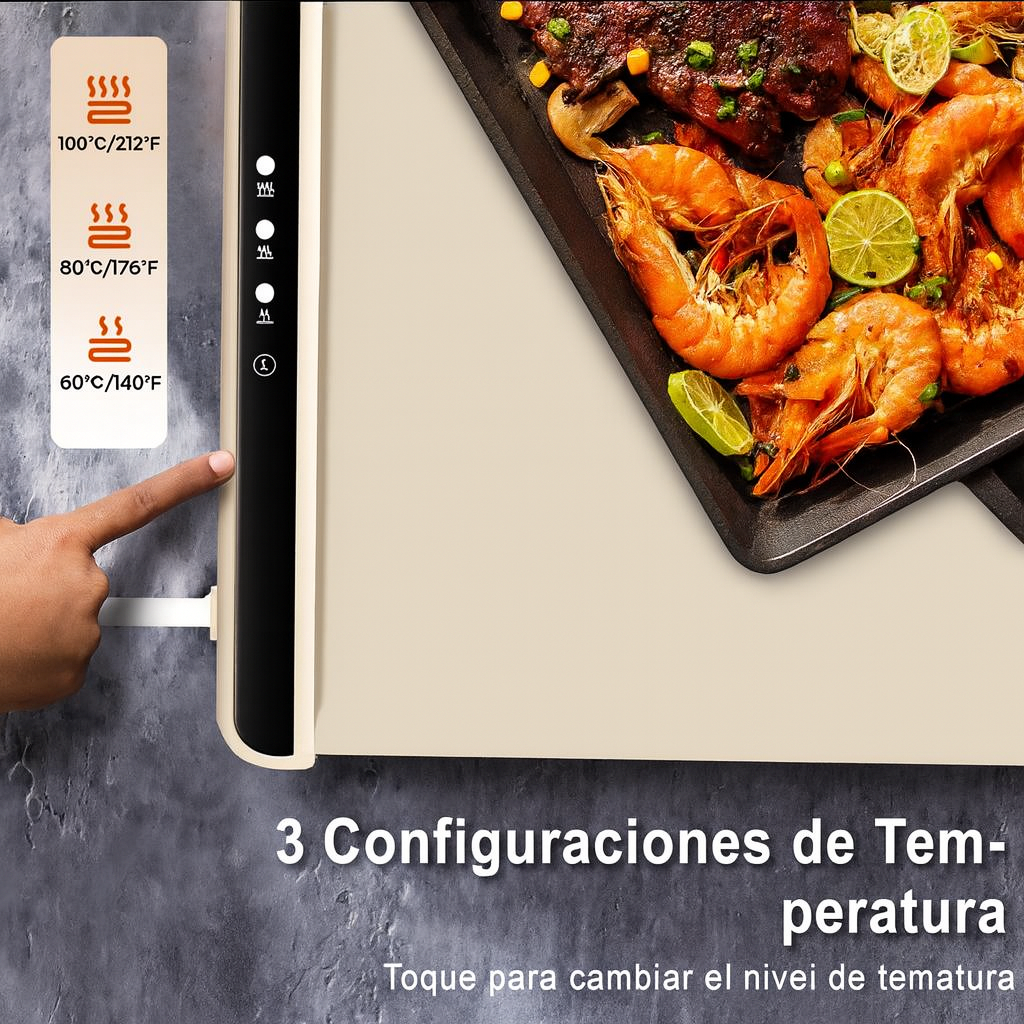 Bandeja eléctrica de calentamiento para alimentos - Imagen 4