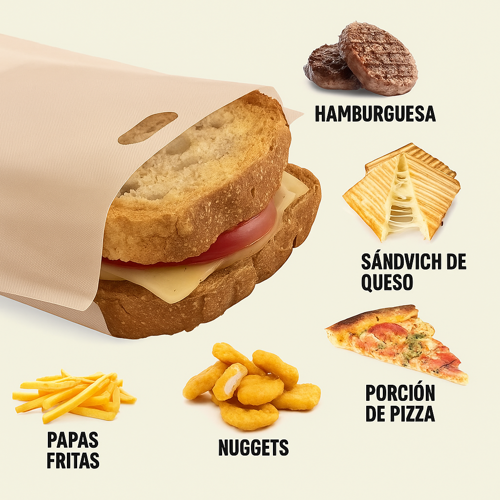 🥪 Bolsas Reutilizables para Tostadora, Horno y Microondas - Imagen 4