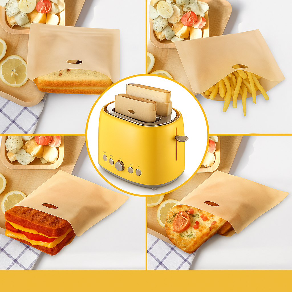 🥪 Bolsas Reutilizables para Tostadora, Horno y Microondas - Imagen 2